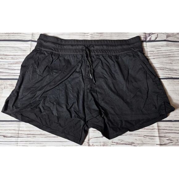 The North Face Shorts Womens Large Black FlashDry Nylon Athletic Active Running - Picture 1 of 10